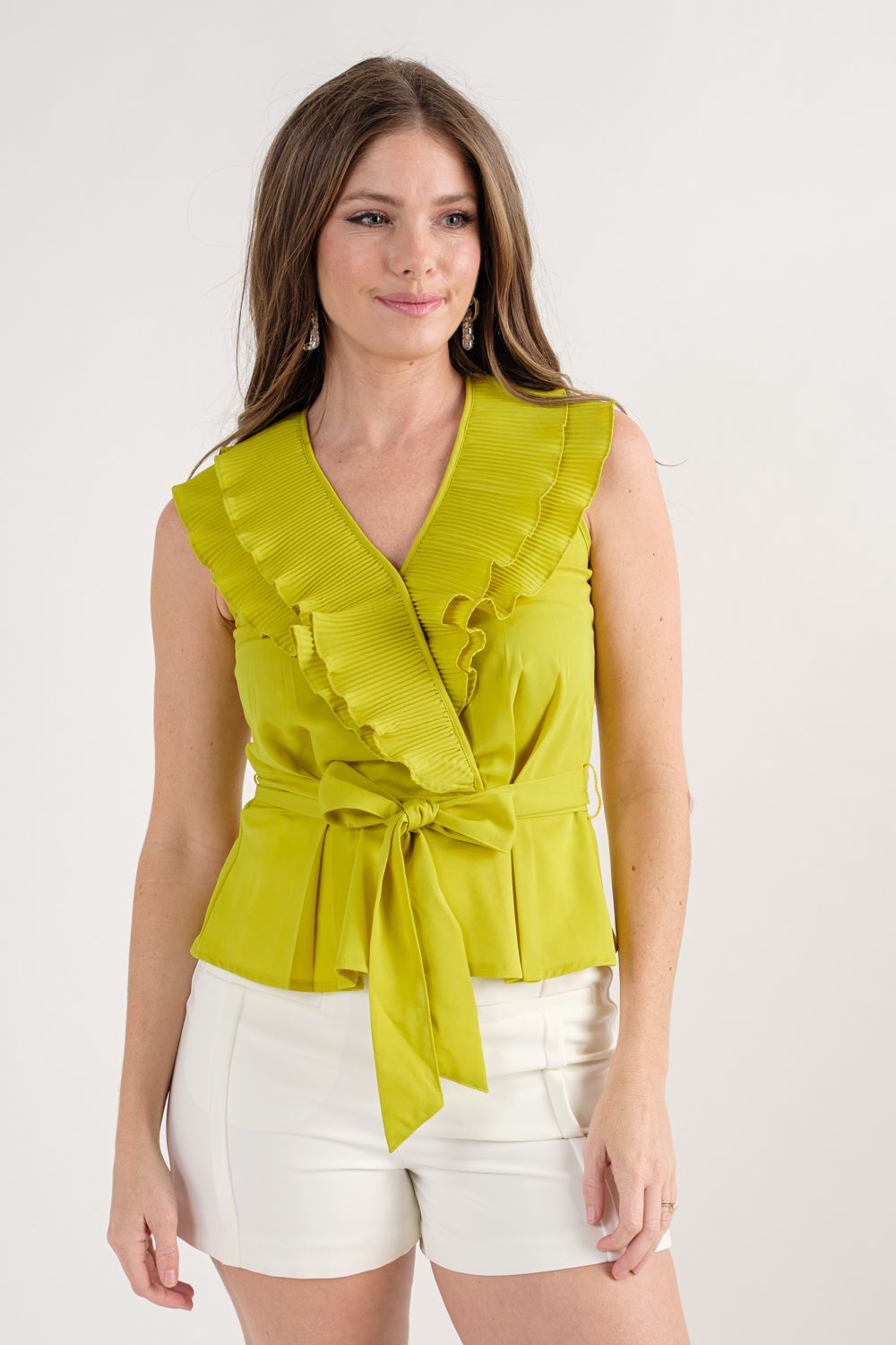 Lime Pepplum Top