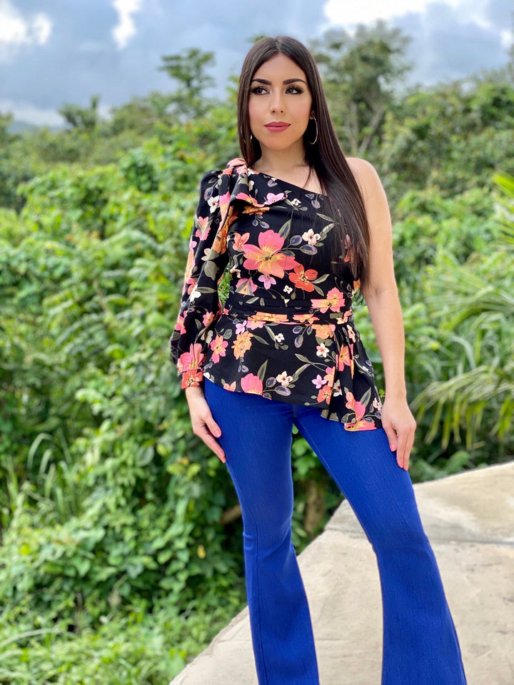 Floral One Shoulder Top
