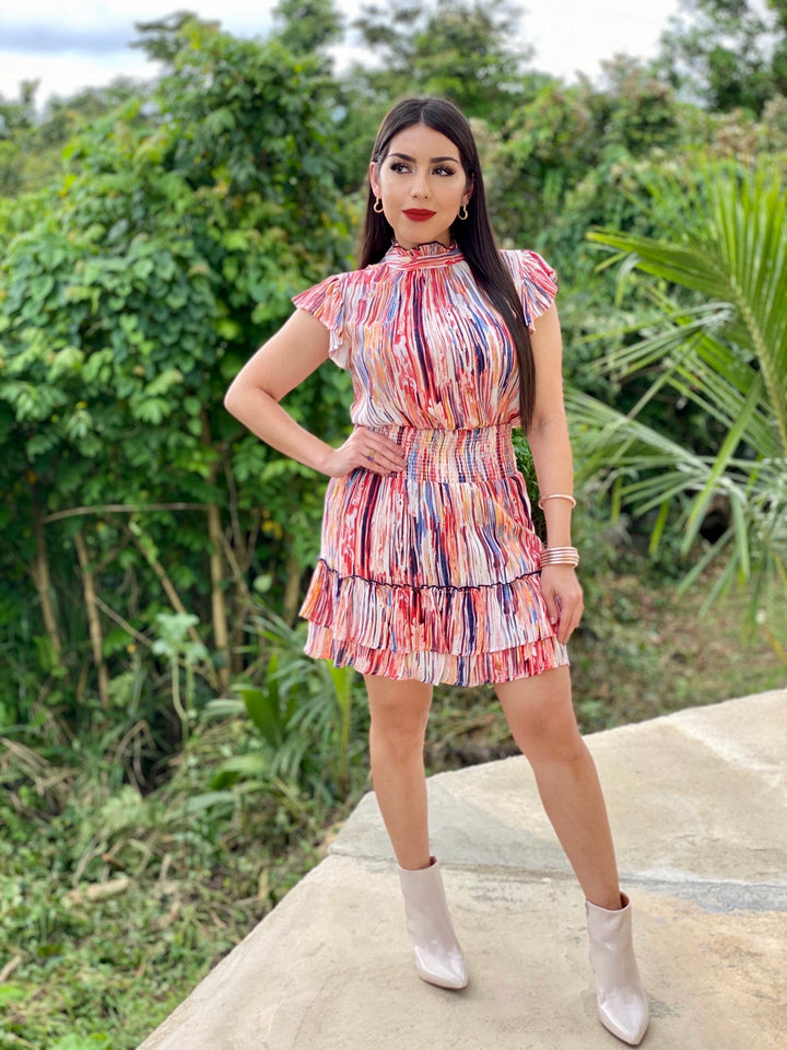 Multicolor Stripe Fluttery Set