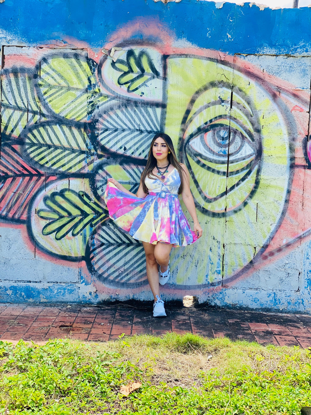 Tie-Dye Mini Dress