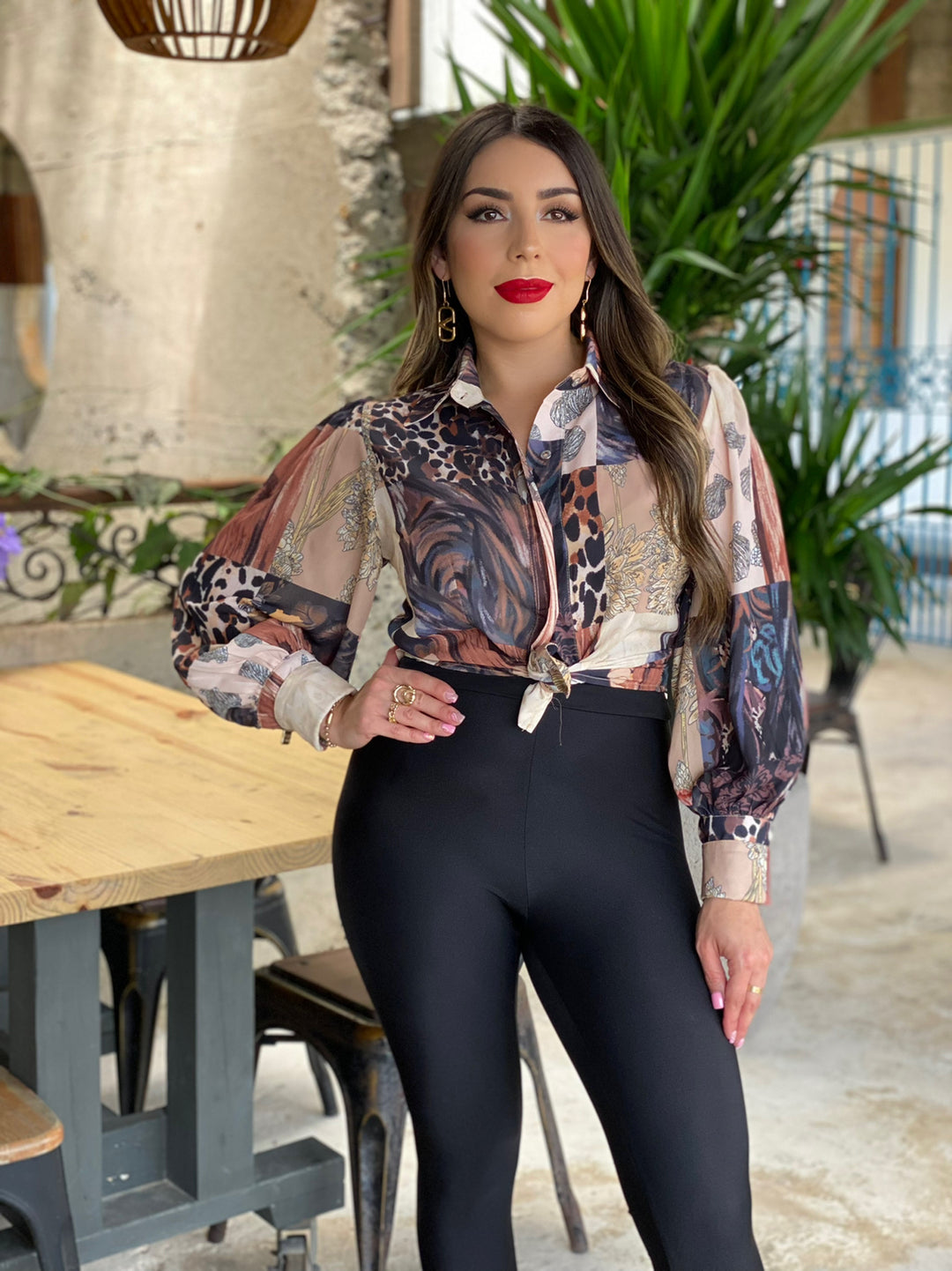 Animal Print Skirt Set