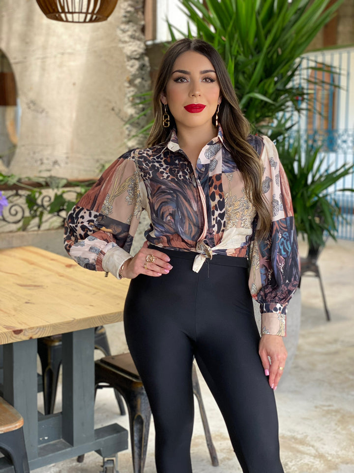 Animal Print Skirt Set