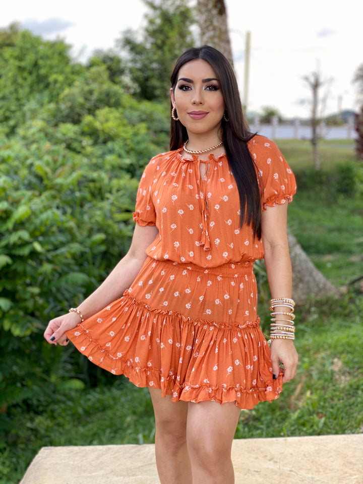Floral Print Mini Dress