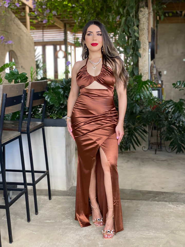 Satin Maxi Dress