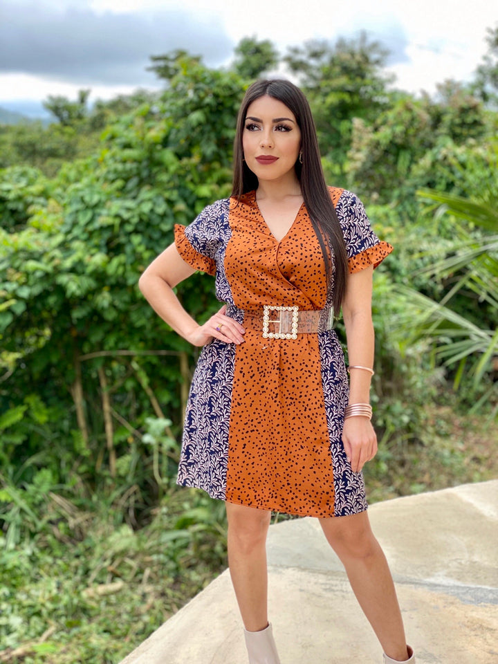 Mixed Print Dress