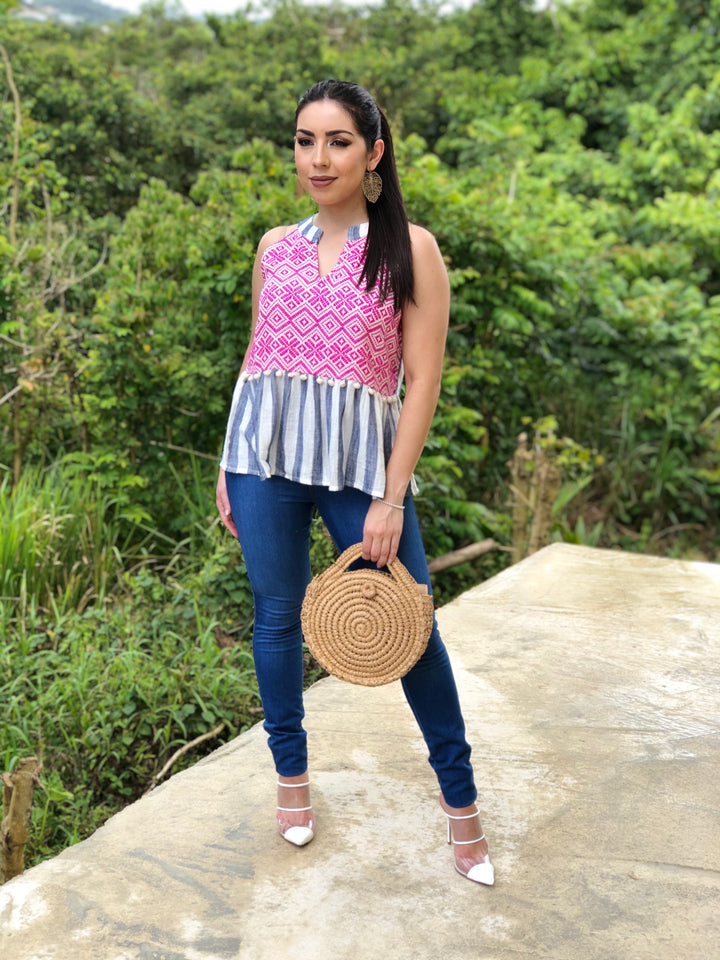 Sleeveless Stripe Top
