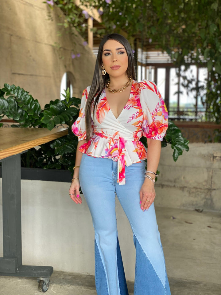Wrap Floral Top