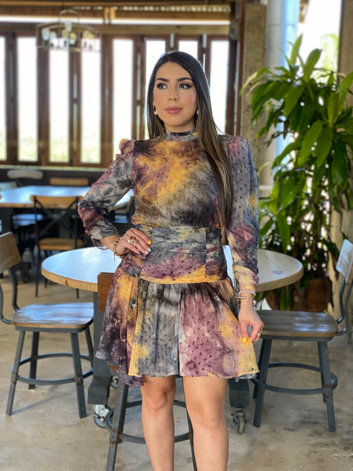 Tie-dye Print Mini Dress