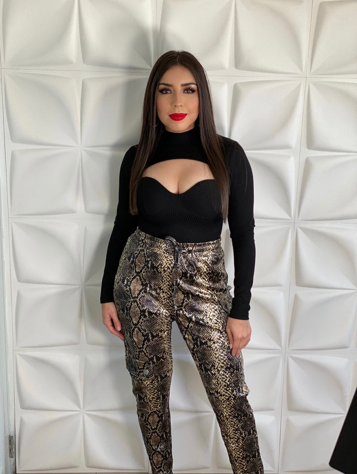 SNAKE PRINT PANTS