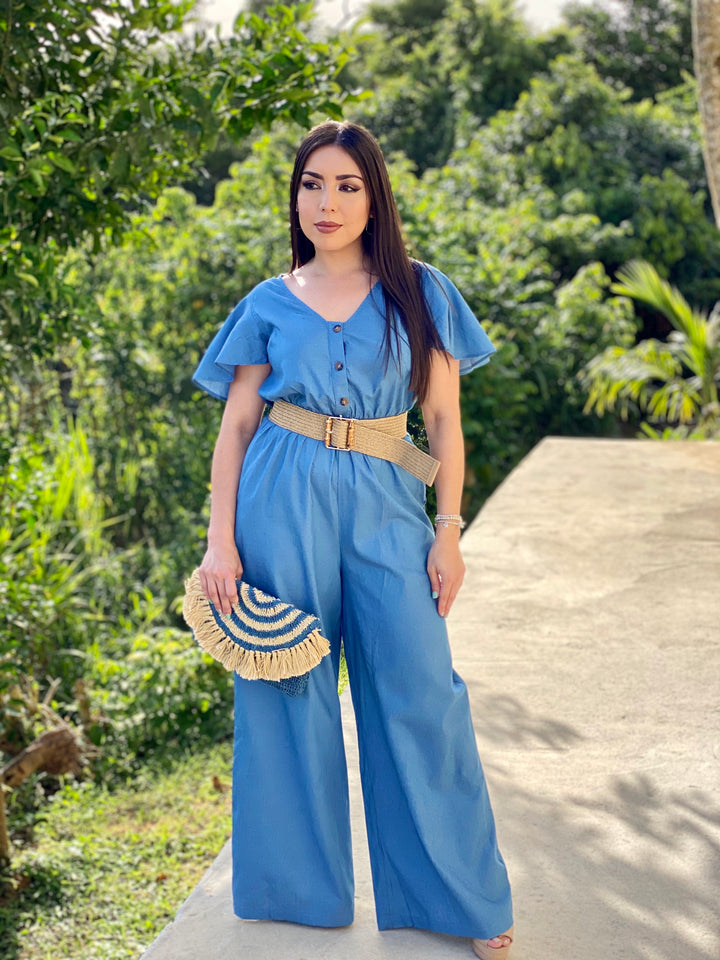 Cambray Denim Jumpsuit