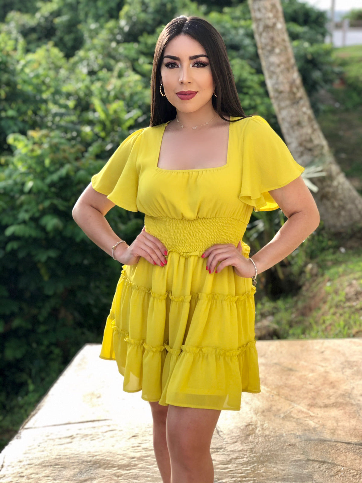 Yellow Mini Dress