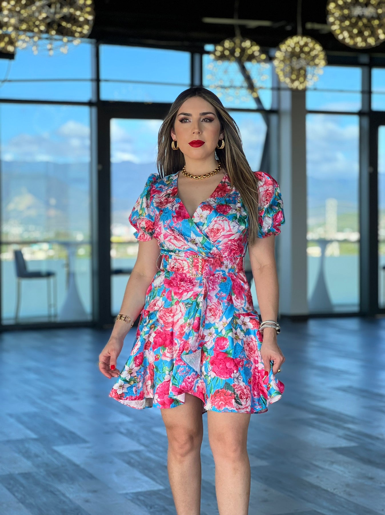 Ruffle Floral Dress