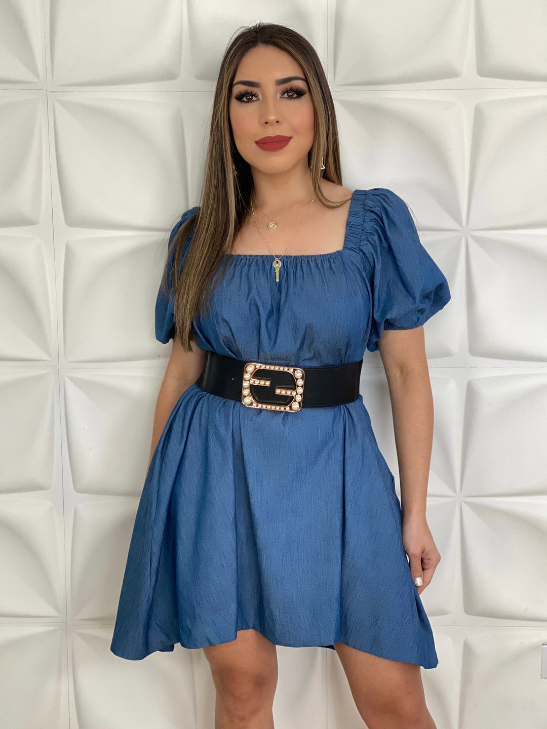 Chambray Mini Dress