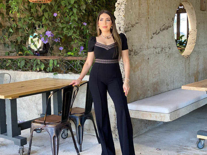 Greek Border Pattern Jumpsuit