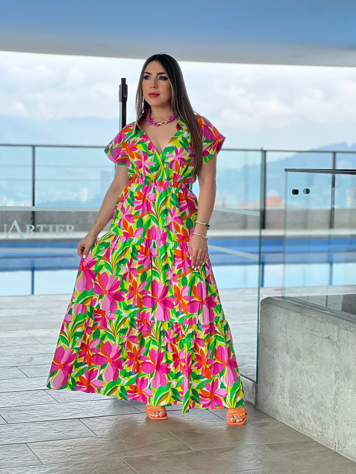 Multi Print Maxi Skirt