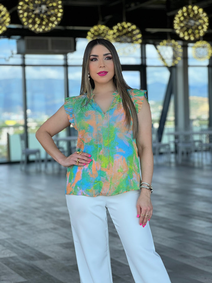 MULTI PRINT BLOUSE