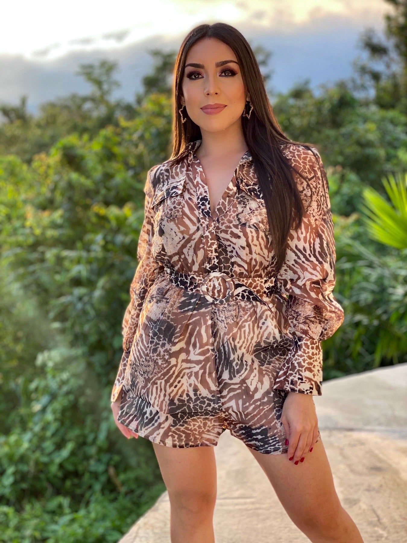 Wild Animal Print Romper